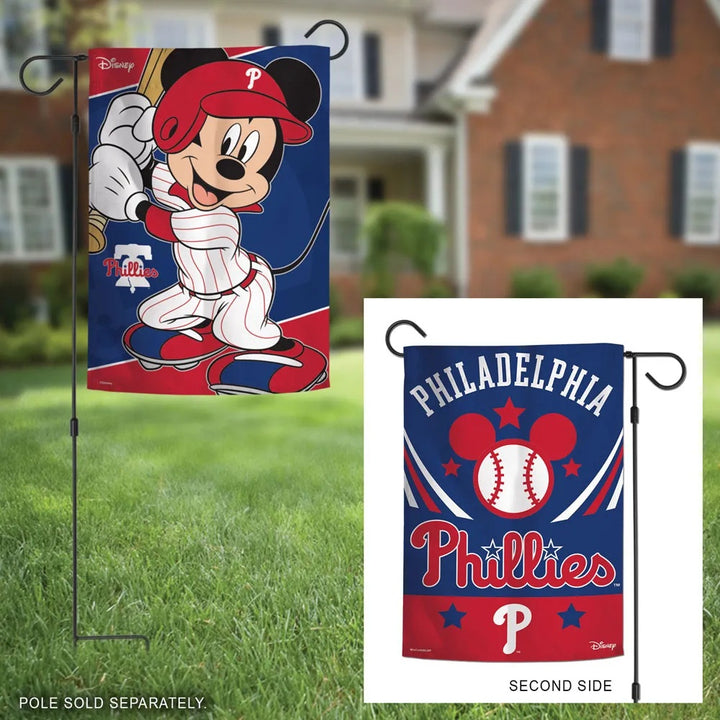 Philadelphia Phillies Garden Flag 2 Sided Mickey Mouse heartlandflags