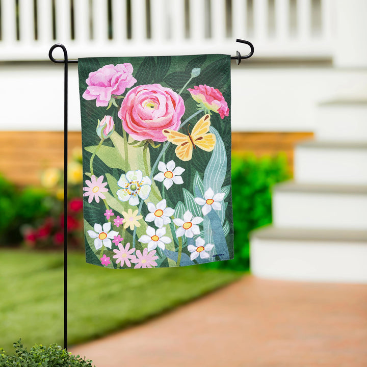 Ranunculus Romance 2 Sided Garden Flag heartlandflags
