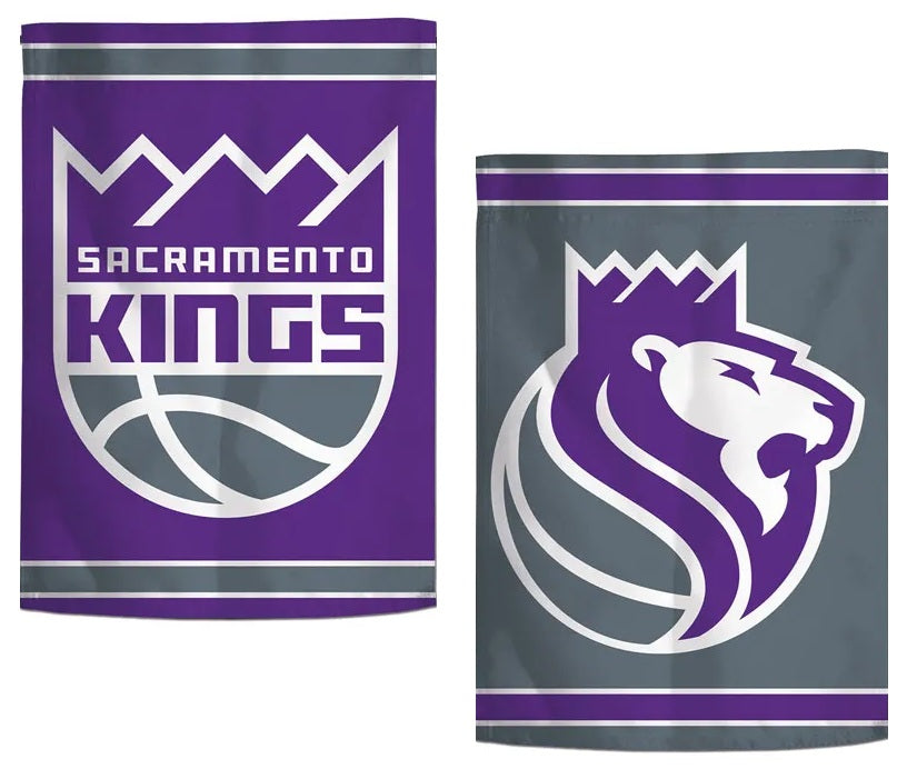 Sacramento Kings Garden Flag 2 Sided Double Logo heartlandflags