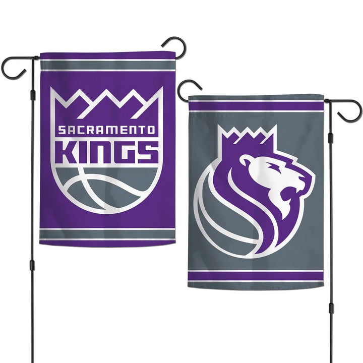 Sacramento Kings Garden Flag 2 Sided Double Logo heartlandflags