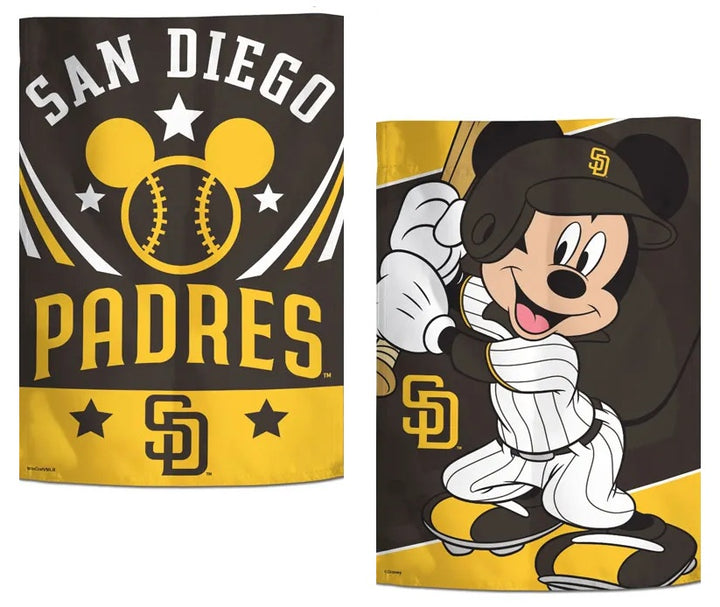 San Diego Padres Garden Flag 2 Sided Mickey Mouse heartlandflags