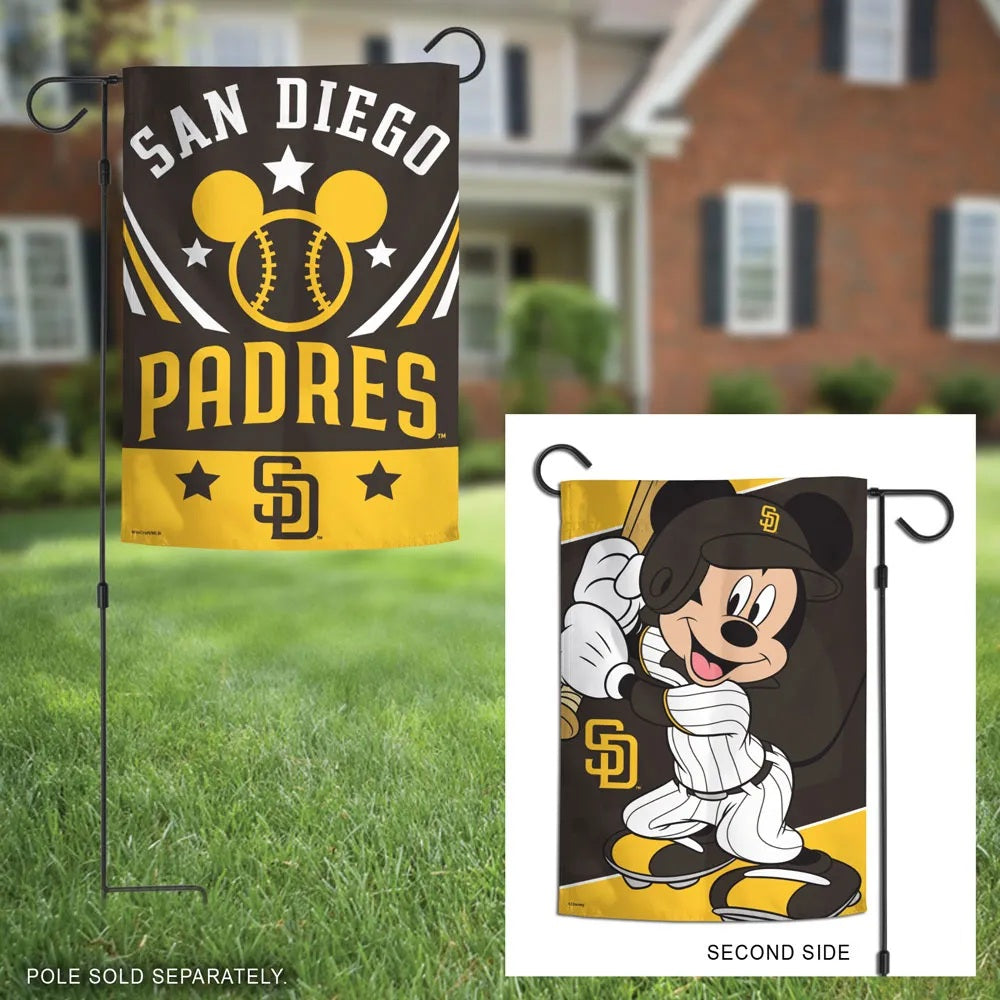 San Diego Padres Garden Flag 2 Sided Mickey Mouse heartlandflags