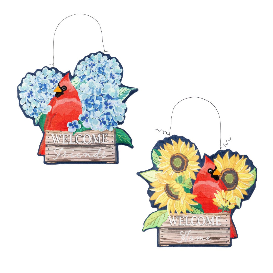 Spring Hydrangea and Summer Sunflower Door Decoration heartlandflags