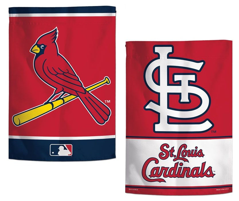 St Louis Cardinals 2 Sided Garden Flag Double Logo heartlandflags