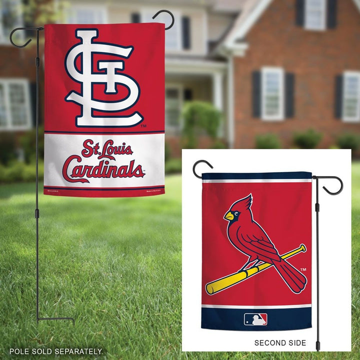 St Louis Cardinals 2 Sided Garden Flag Double Logo heartlandflags