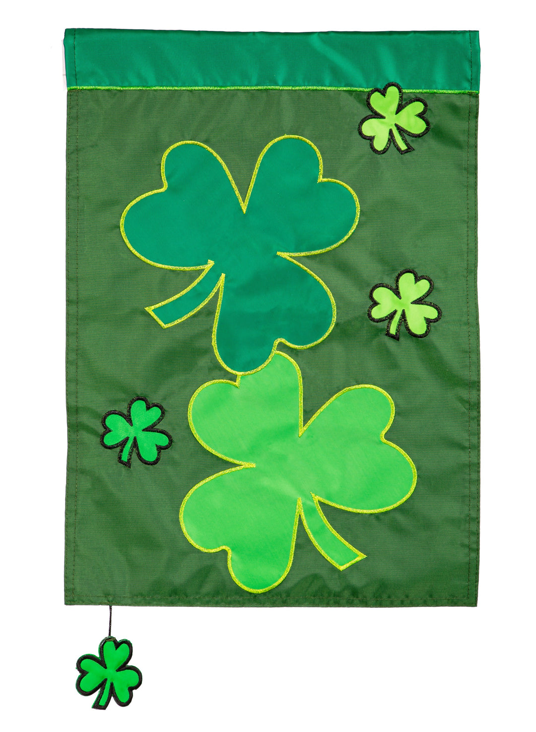 St Patricks Shamrock Garden Flag 2 Sided heartlandflags