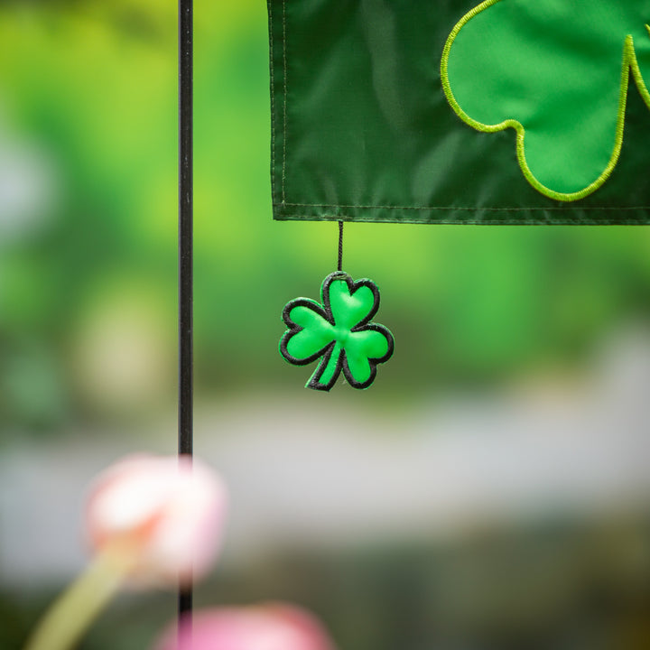 St Patricks Shamrock Garden Flag 2 Sided heartlandflags