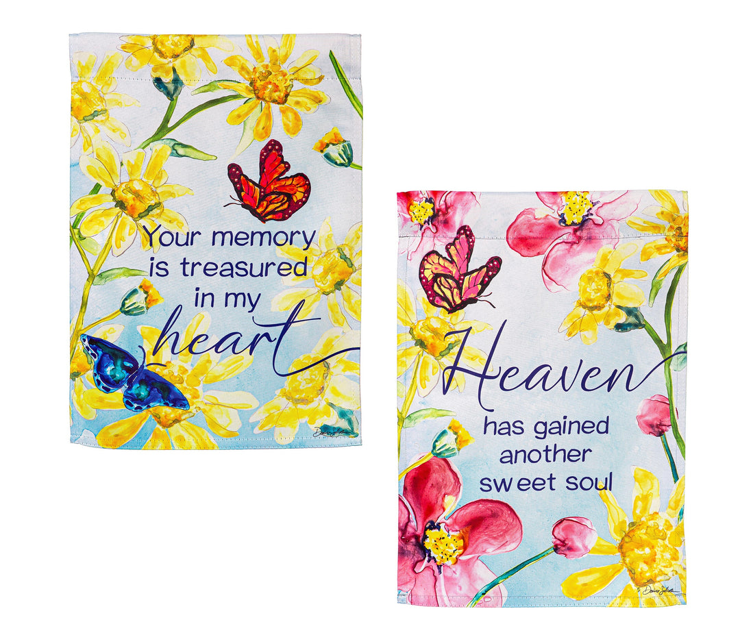 Treasured Memories 2 Sided Memorial Garden Flag heartlandflags