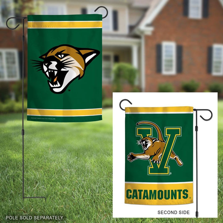 Vermont Catamounts Garden Flag 2 Sided Logo heartlandflags