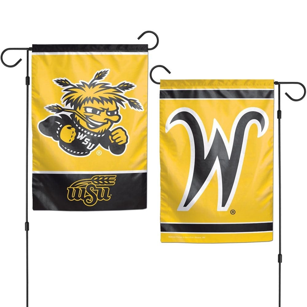 Wichita State Shockers Garden Flag 2 Sided Logo heartlandflags