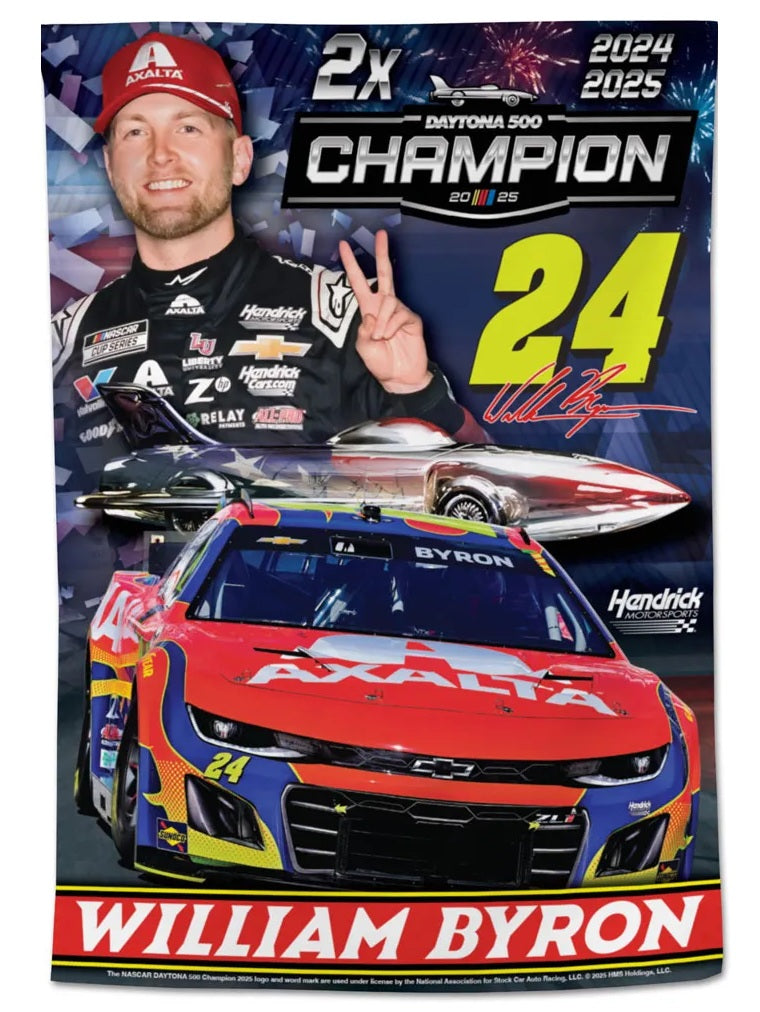 William Byron 2X Daytona Champion Banner heartlandflags