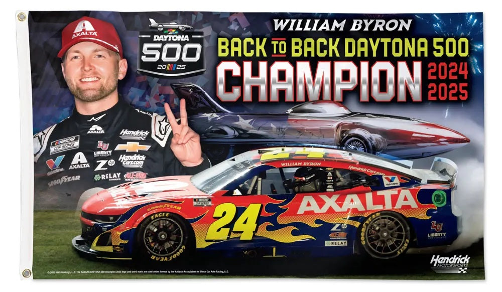 William Byron Back To Back Daytona 500 Champion 3x5 Flag heartlandflags