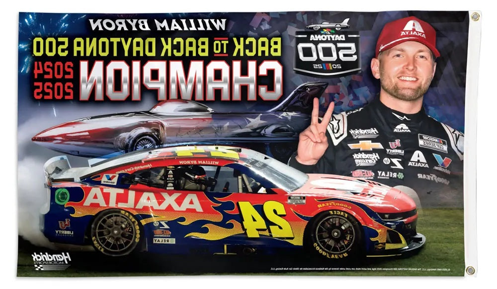 William Byron Back To Back Daytona 500 Champion 3x5 Flag heartlandflags