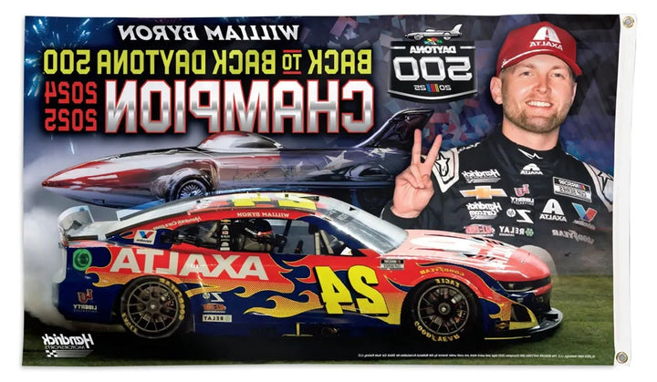 William Byron Back To Back Daytona 500 Champion 3x5 Flag heartlandflags