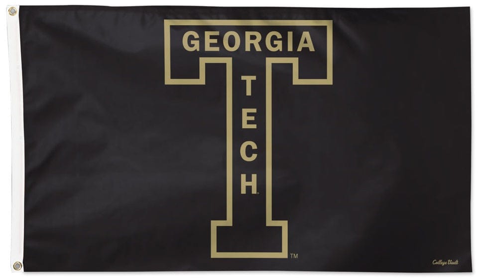 Georgia Tech Flag 3x5 Classic Logo Black 08628122 Heartland Flags