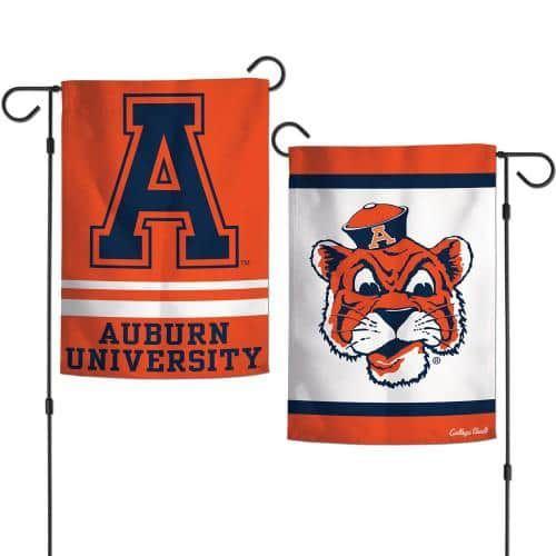 Auburn Tigers Garden Flag 2 Sided Vintage Logo heartlandflags