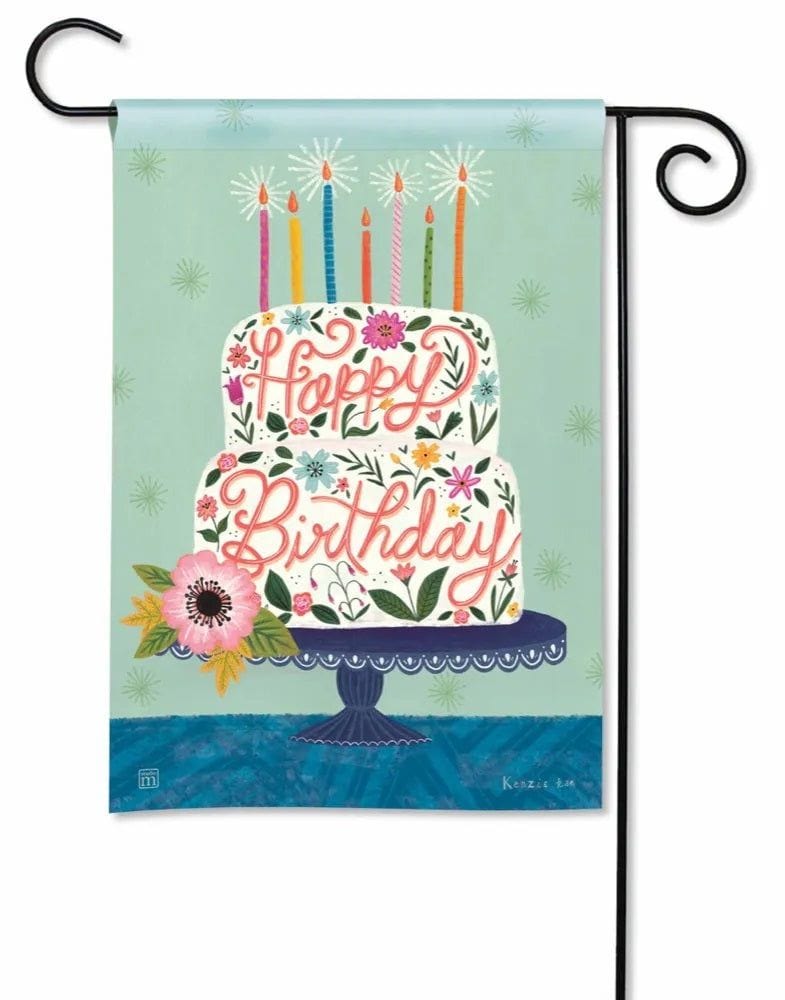 Birthday Cake Garden Flag Decorative Celebration heartlandflags