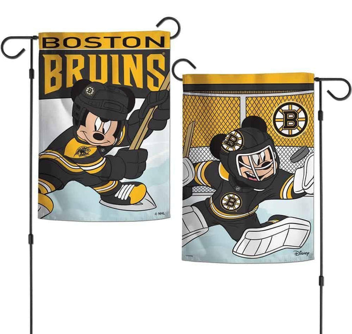 Boston Bruins Garden Flag 2 Sided Mickey Mouse Hockey heartlandflags