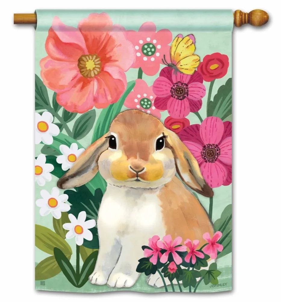 Bunny Love Flag 2 Sided Decorative Banner heartlandflags