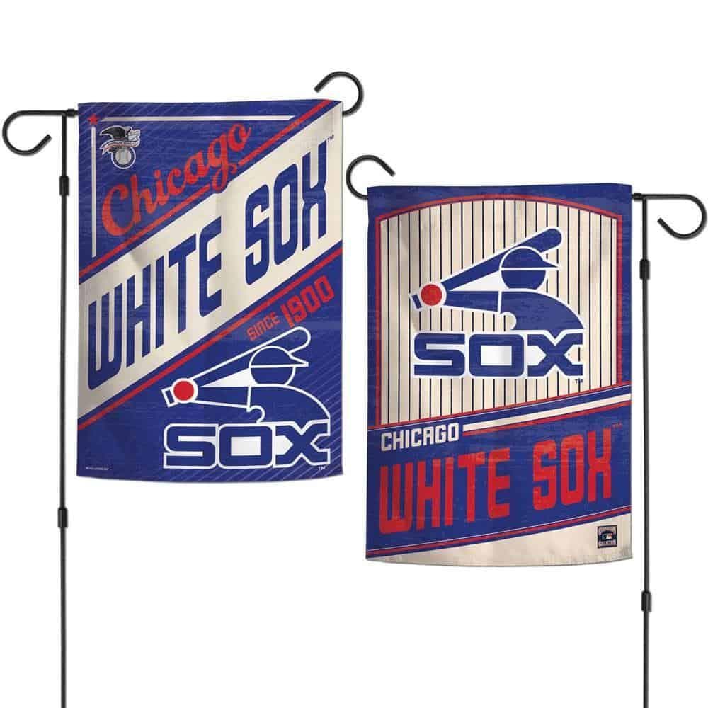 Chicago White Sox Garden Flag 2 Sided Vintage Pinstripe heartlandflags