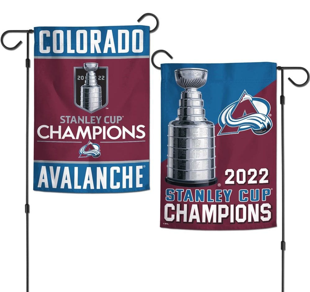 Colorado Avalanche Garden Flag 2 Sided Stanley Cup Champions heartlandflags