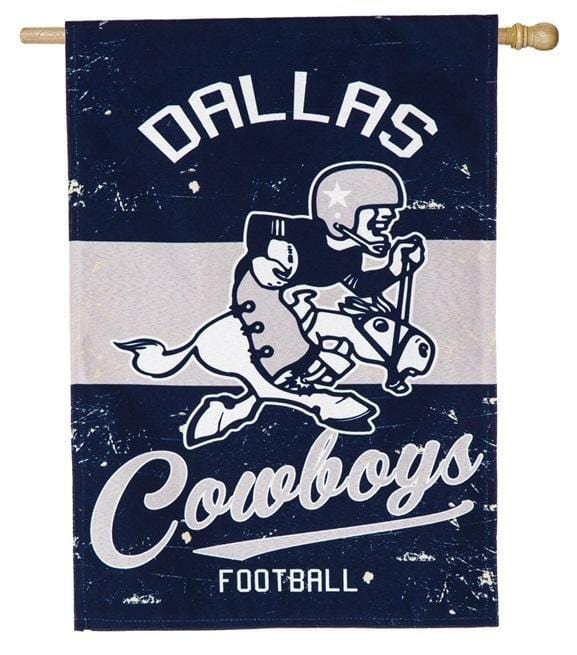 Dallas Cowboys Flag Vintage Throwback Logo 2 Sided House Banner heartlandflags