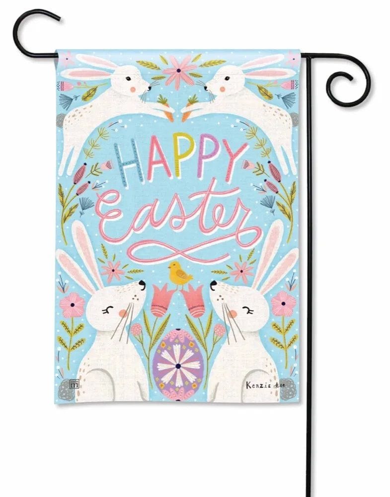 Easter Bunnies Garden Flag Decorative Happy Easter heartlandflags