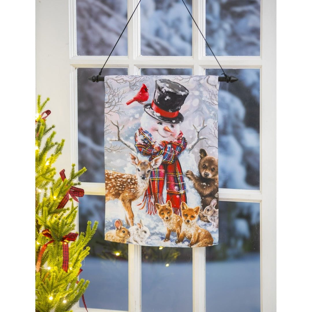 Forest Friends Winter Garden Flag 2 Sided Decorative heartlandflags