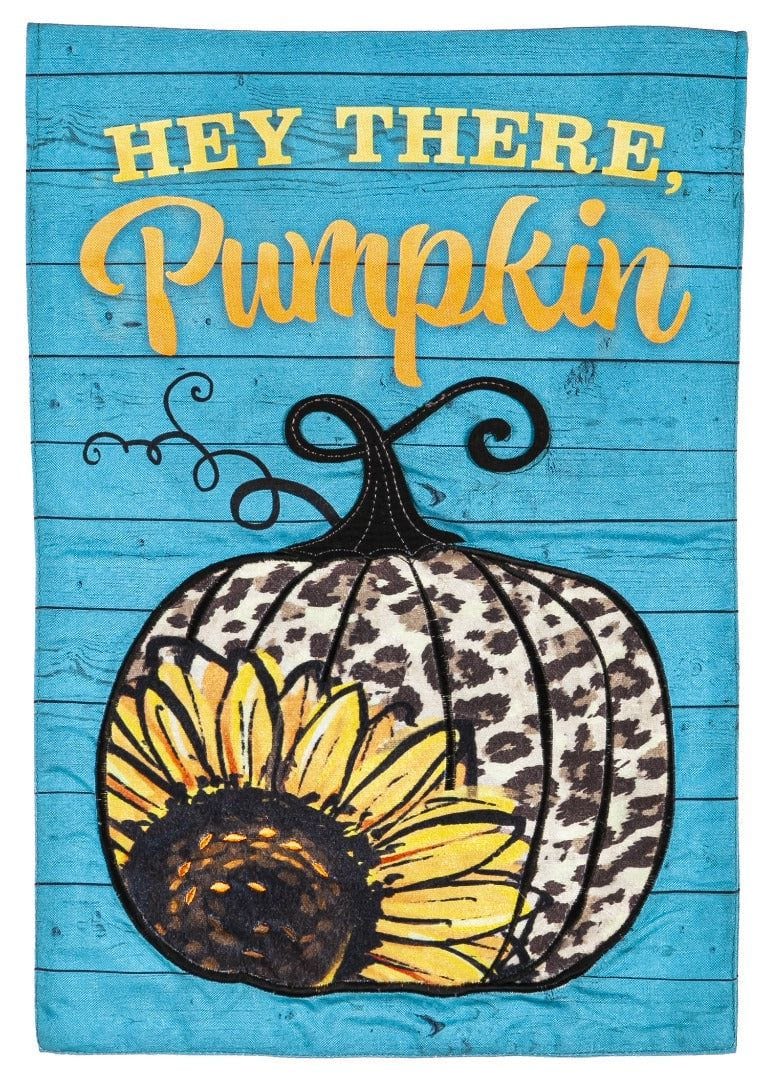 Hey There Pumpkin Garden Flag 2 Sided Decorative Fall heartlandflags