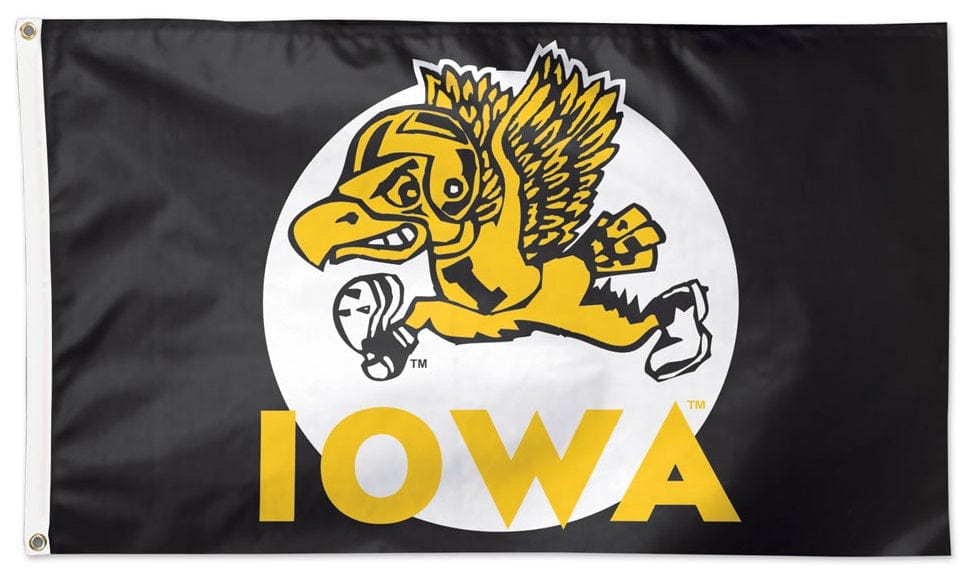 Iowa Hawkeyes Flag 3x5 Vintage Football heartlandflags