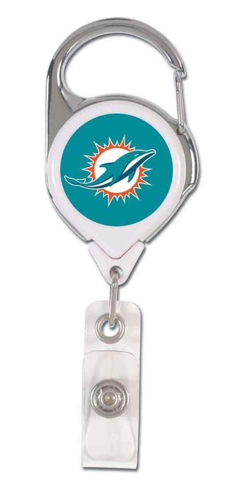 Miami Dolphins Badge Holder Reel 2 Sided Premium heartlandflags