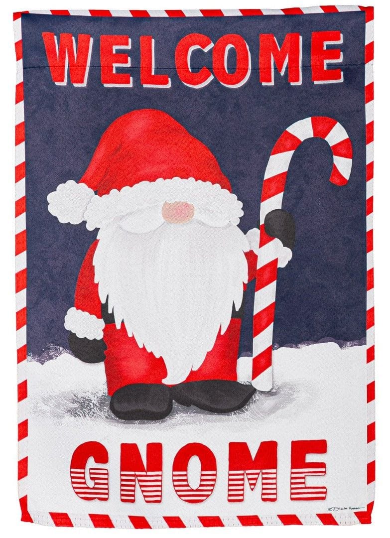 Santa Gnome Christmas Garden Flag 2 Sided Decorative heartlandflags