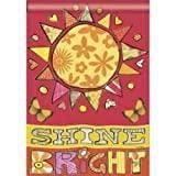 SHINE BRIGHT Sun, Butterflies 28''x40'' Whimsical House Flag heartlandflags