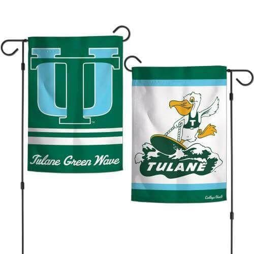 Tulane Green Wave Garden Flag 2 Sided Vintage heartlandflags