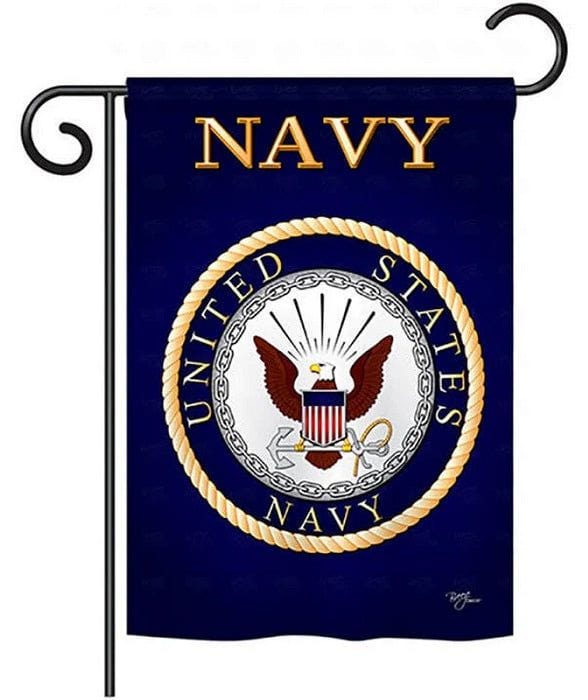 US Navy 2 Sided Military Garden Flag heartlandflags