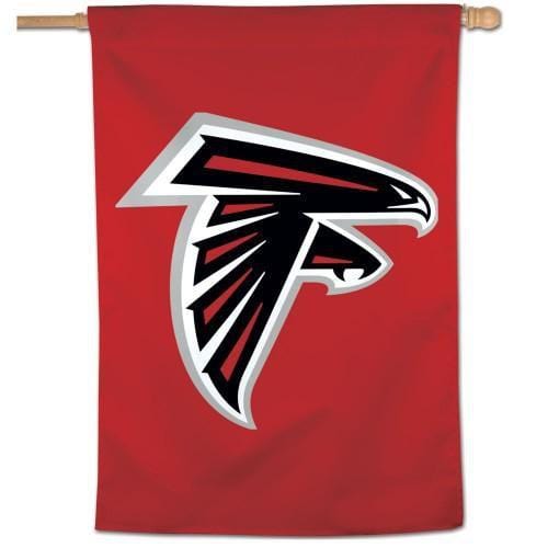 Atlanta Falcons Banner Logo on Red House Flag heartlandflags