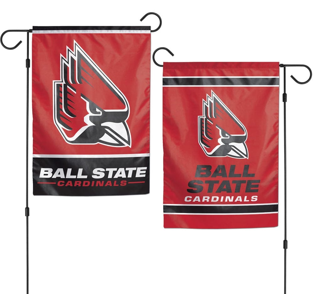 Ball State Cardinals Garden Flag 2 Sided Logo heartlandflags