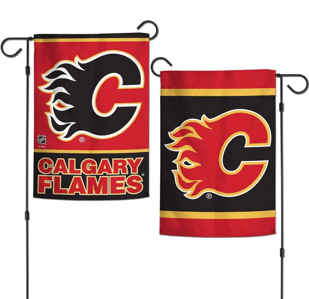 Calgary Flames Garden Flag 2 Sided Logo heartlandflags