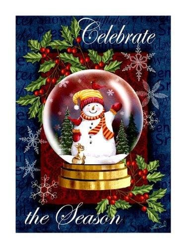 Christmas Garden Flag Snowman Celebrate The Season heartlandflags
