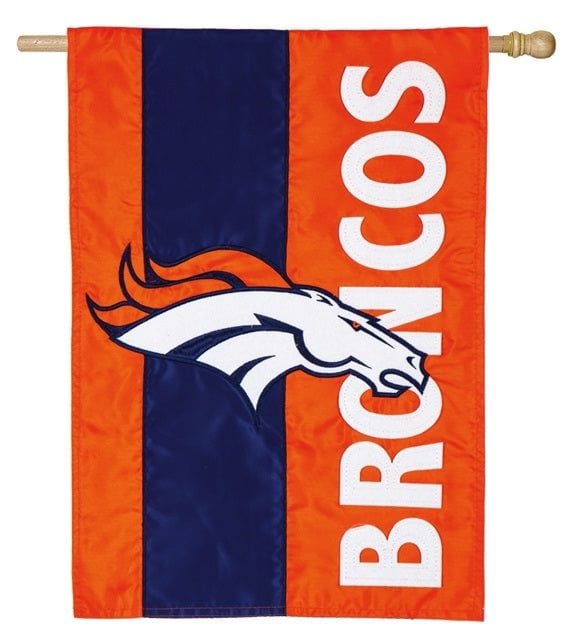 Denver Broncos Flag 2 Sided Embellished Applique Banner heartlandflags