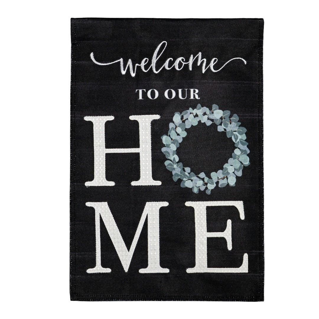 Eucalyptus Welcome Garden Flag 2 Sided Burlap 14B10766 Heartland Flags