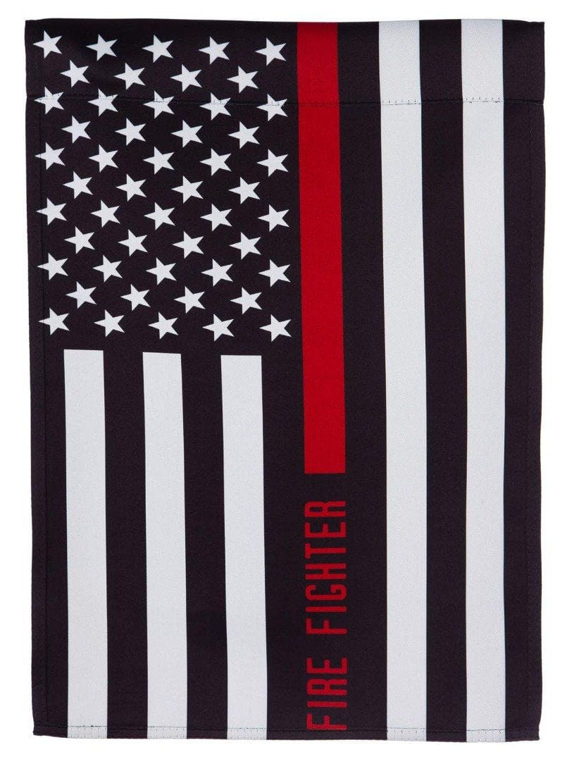 Firefighter Thin Red Line Garden Flag 2 Sided heartlandflags
