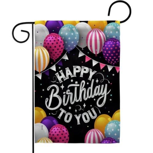 Happy Birthday To You Garden Flag 2 Sided Decorative 65150 Heartland Flags