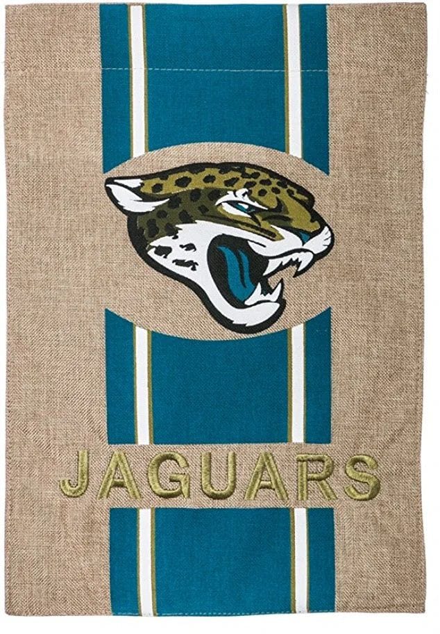 Jacksonville Jaguars Garden Flag 2 Sided Burlap heartlandflags