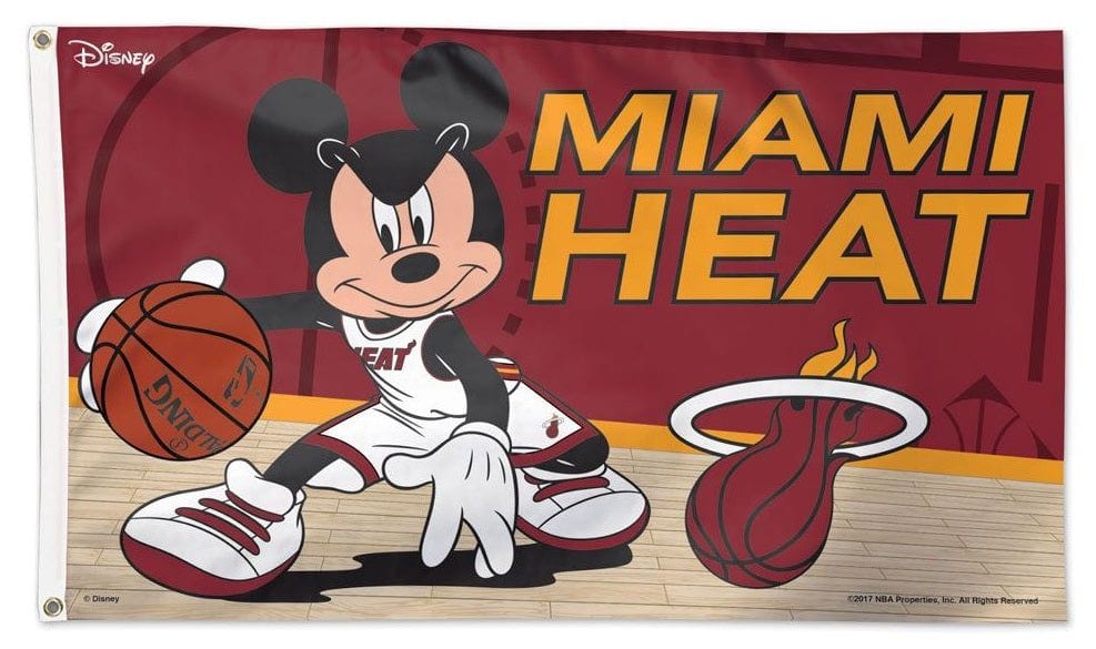 Miami Heat Flag 3x5 Mickey Mouse Disney heartlandflags