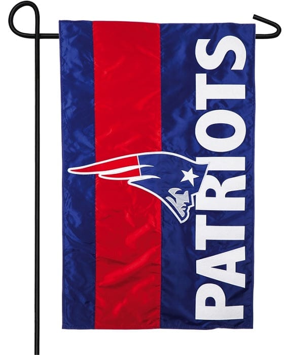 New England Patriots Garden Flag 2 Sided Applique Embellished Logo 16SF3818 Heartland Flags