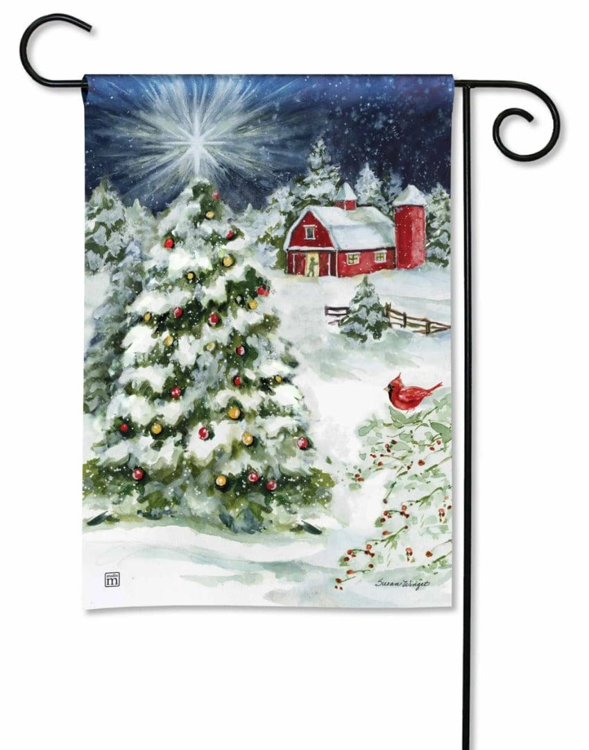 Red Barn Christmas Garden Flag 36925 Heartland Flags