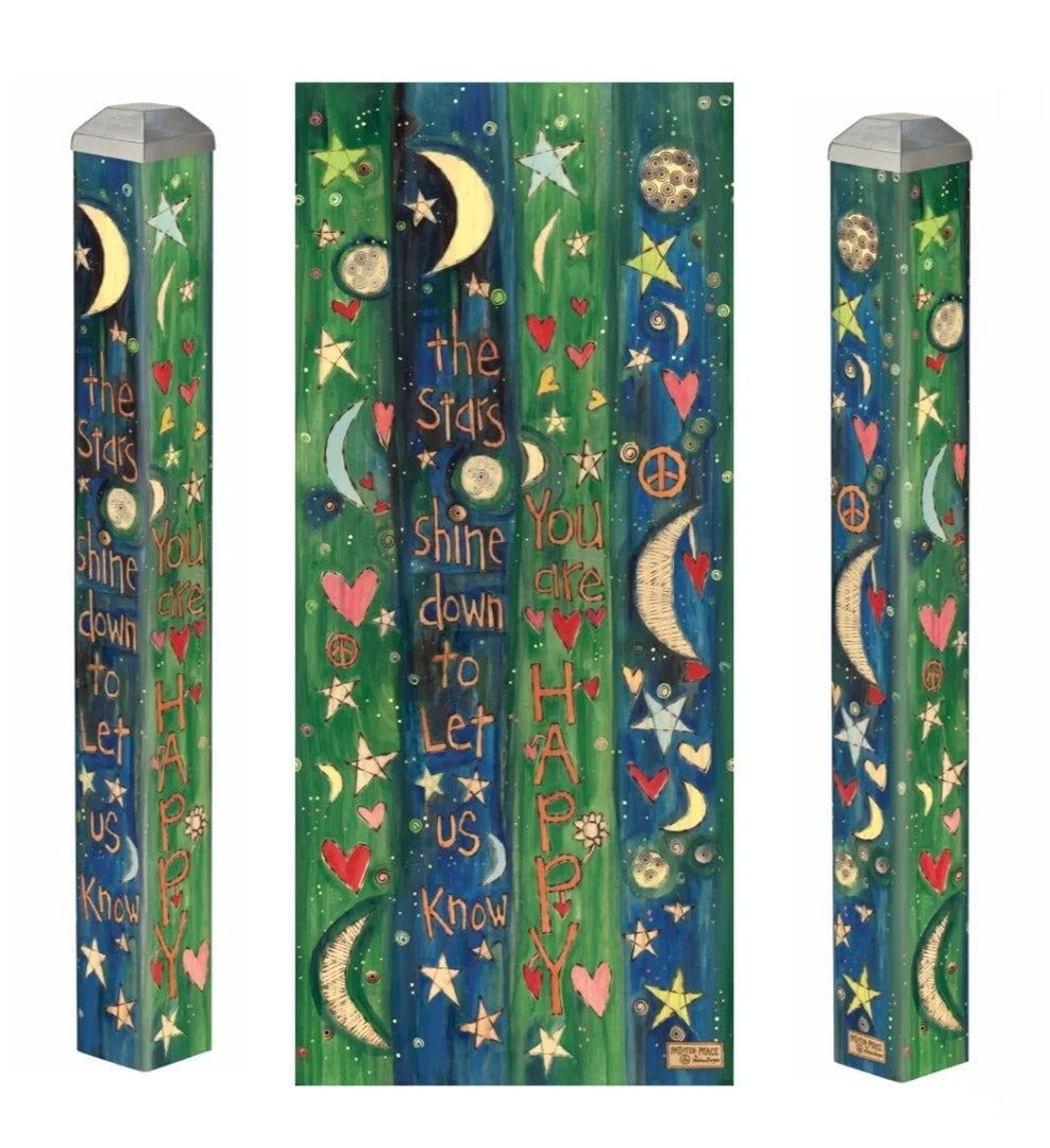 Stars Shine Down Art Pole 16 Inches Tall Mini PL16006 Heartland Flags