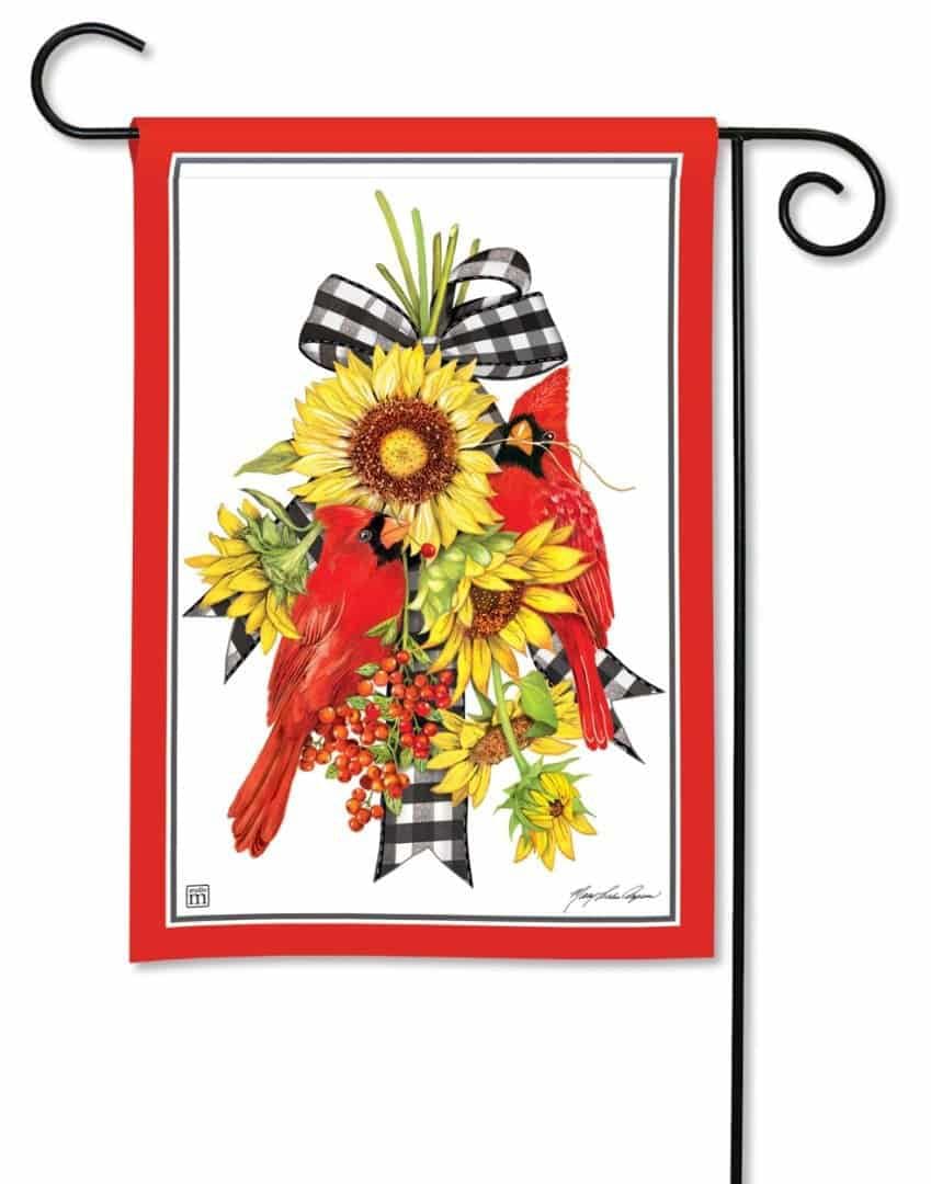 Sunflower Visit Garden Flag 2 Sided Fall 33153 Heartland Flags