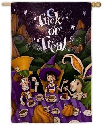 The Haunted Tea Party Flag Halloween Decorative Banner heartlandflags